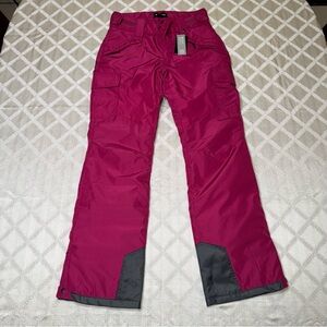Pink Snow Pants with Gray Accents